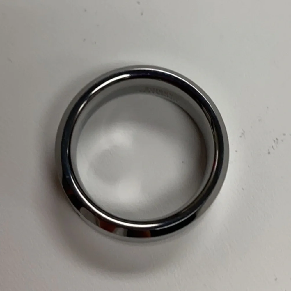 Tungsten Wedding Band Beveled Edges Comfort fit